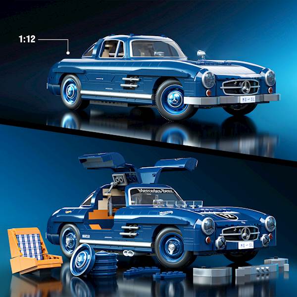 Mattel Brick Shop Hot Wheels Mercedes-Benz 300 SL – zestaw konstrukcyjny 1:12 Art. HWW25