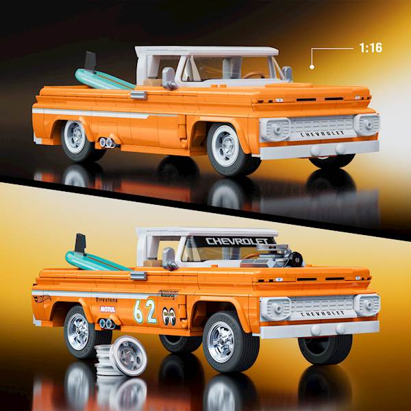 Mattel Brick Shop Hot Wheels Custom ’62 Chevy Pickup – zestaw do budowy 1:16 Art. JFT20