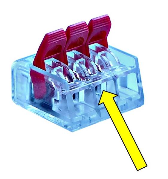 Listwa Zaciskowa, Złączka Automatyczna Do Przewodów 3 Tory H-413 32A 450V Art. 00098 Kpl. 10 sztuk
