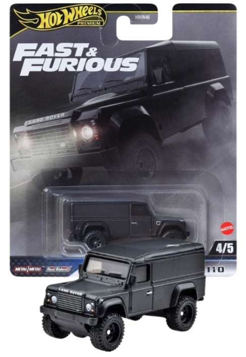 Mattel HOT WHEELS PREMIUM SZYBCY I WŚCIEKLI FAST FURIOUS AUTKO LAND ROVER DEFENDER JBL98
