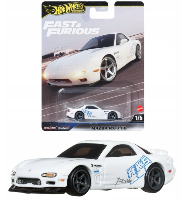 Mattel HOT WHEELS PREMIUM SZYBCY I WŚCIEKLI FAST FURIOUS AUTKO POJAZD MAZDA RX-7 JBL93