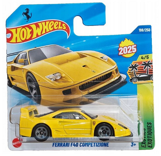 Mattel Ferrari F40 Competizione Exotics 2025 Hot Wheels 1:64 4/5 198/250 JBB92-N521