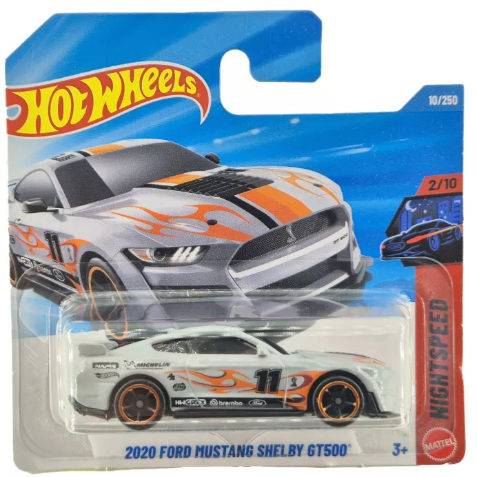 Mattel 2020 Ford Mustang Shelby GT500 Night Speed Hot Wheels 1:64 2/10 JJH87-N521