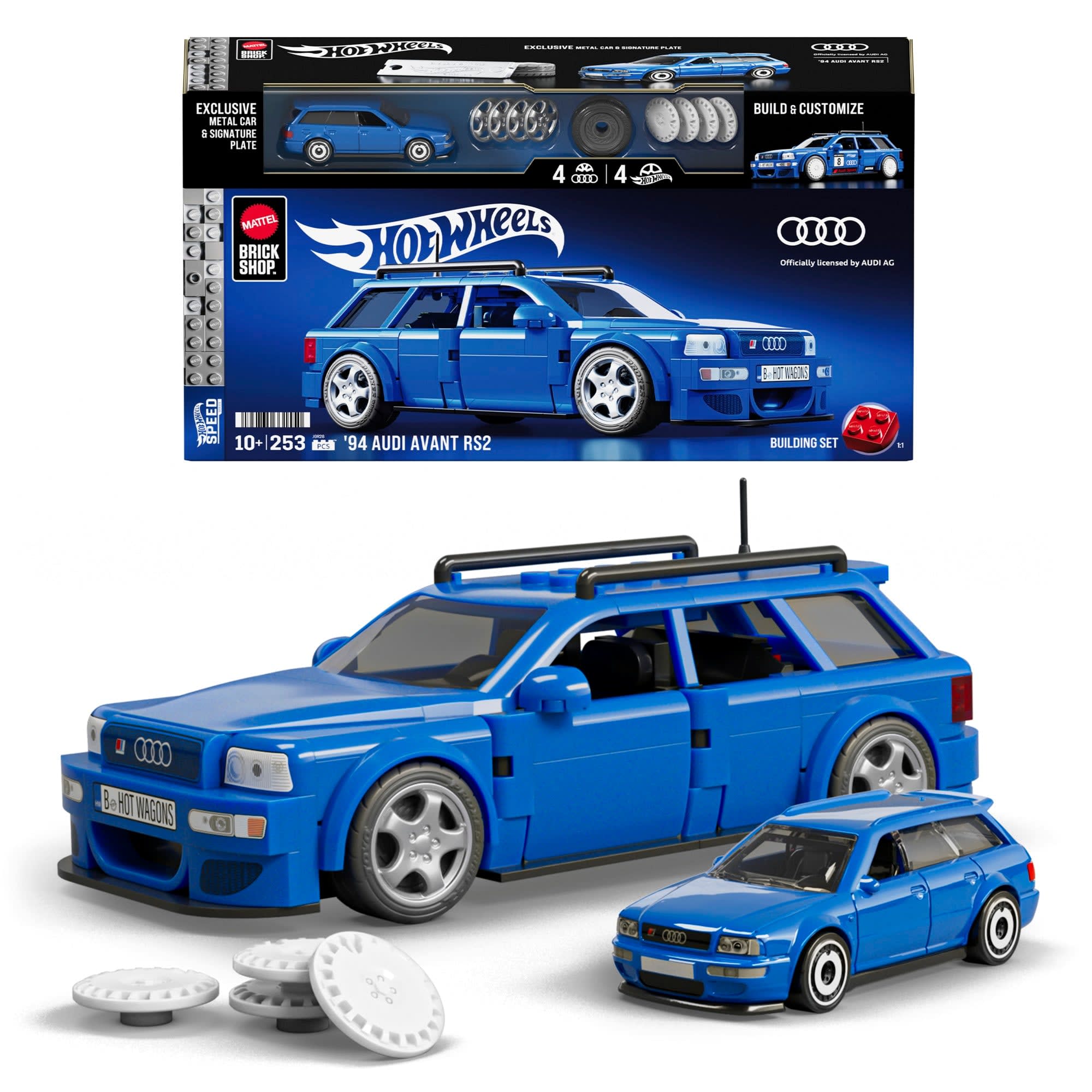 Mattel Brick Shop Hot Wheels Audi Avant RS2 Building Set Art. JFR87 / JGR28