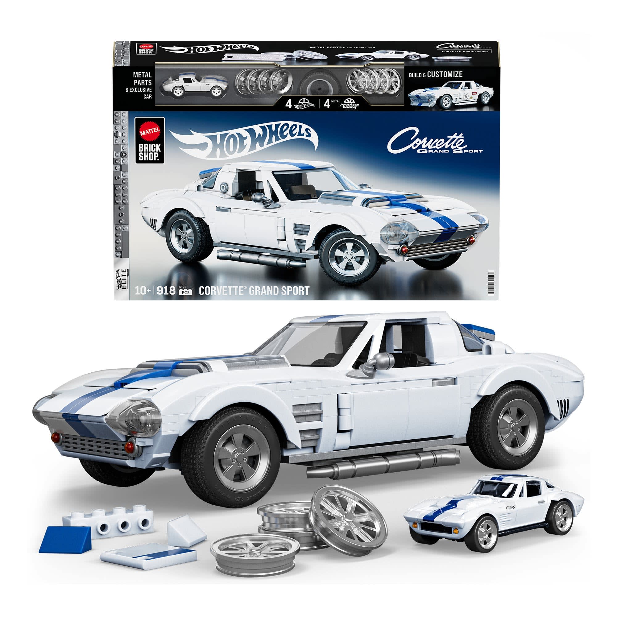 Mattel Brick Shop Hot Wheels Corvette Grand Sport Building Set Art. JGR31 