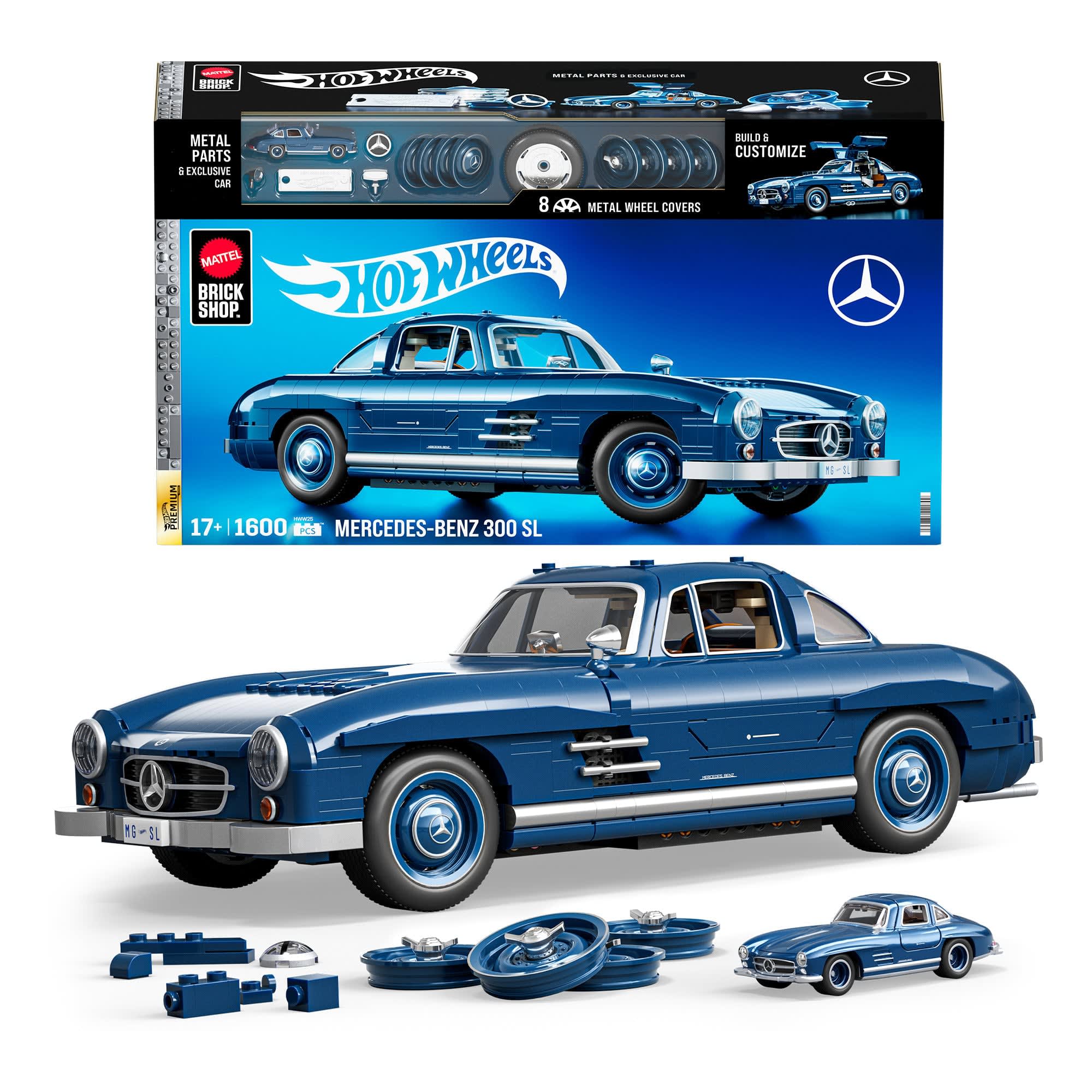 Mattel Brick Shop Hot Wheels Mercedes-Benz 300 SL – zestaw konstrukcyjny 1:12 Art. HWW25