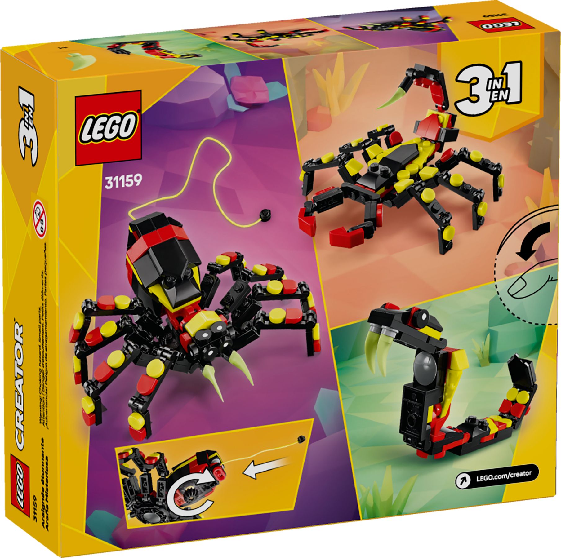 LEGO Creator 3w - Dzikie zwierzęta: niezwykły pająk Art. 31159