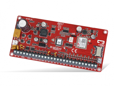 Centrala alarmowa PRIMA 64 z komunikatorem GSM + manipulator LCD WH-WH