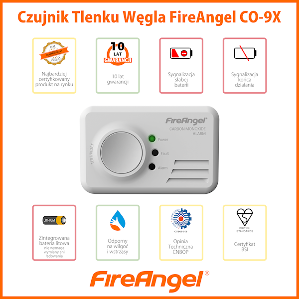 Czujnik tlenku węgla CO-9X10-PLT