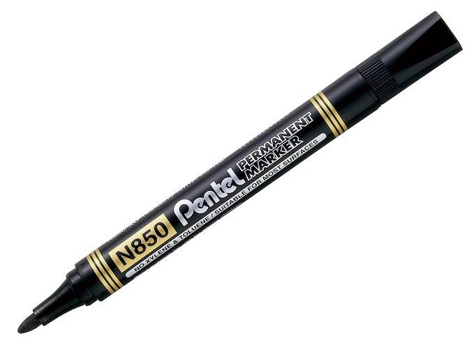Marker Permanentny czarny okrągły PENTEL N850
