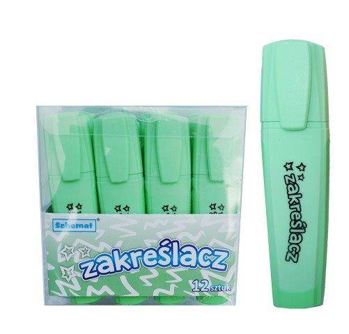 Zakreślacz Pastelowy zielony SCHEMAT