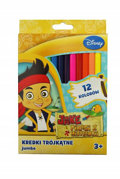 Kredki Ołówkowe Jumbo 12 kolorów ASTRA Disney