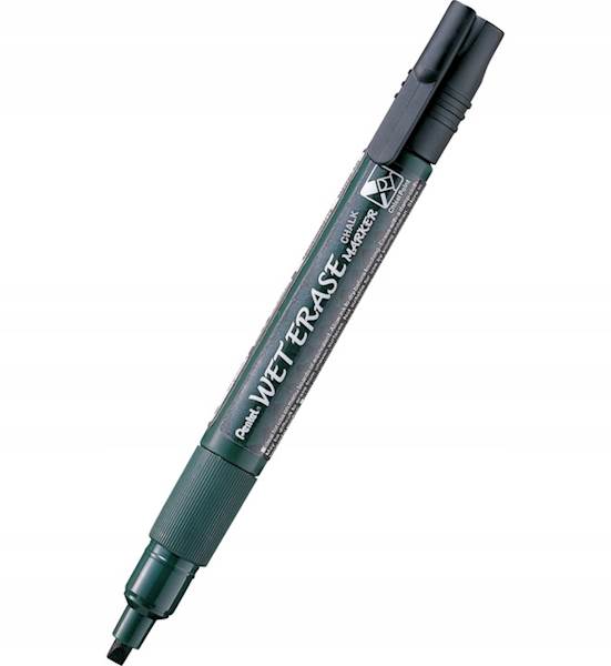 Marker Kredowy czarny PENTEL Wet Erase SMW26