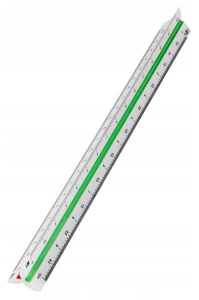 Linijka Skalówka 30cm nr2 trójkątna LENIAR