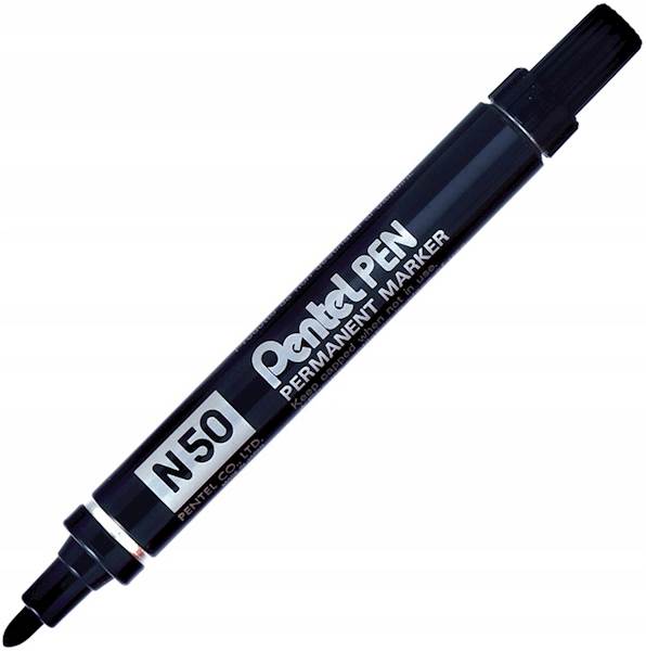 Marker Permanentny czarny okrągły PENTEL N50