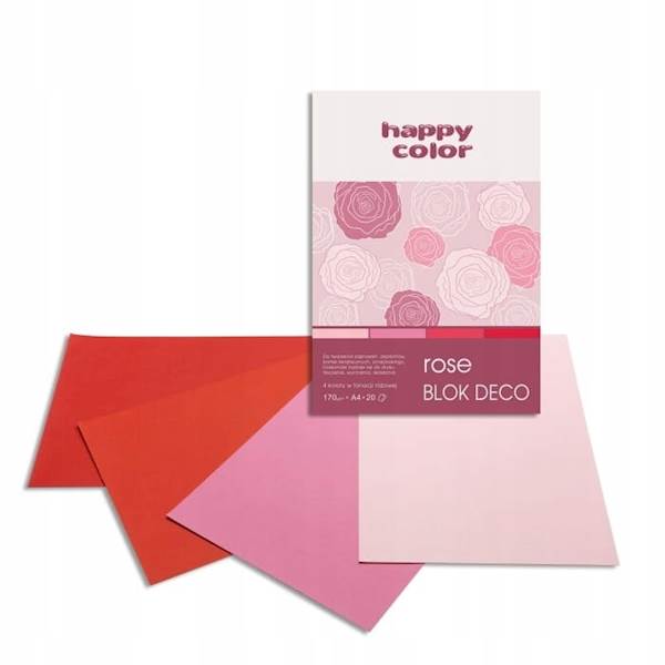 Blok Techniczny Kolorowy A4 20k DECO ROSE HAPPY COLOR