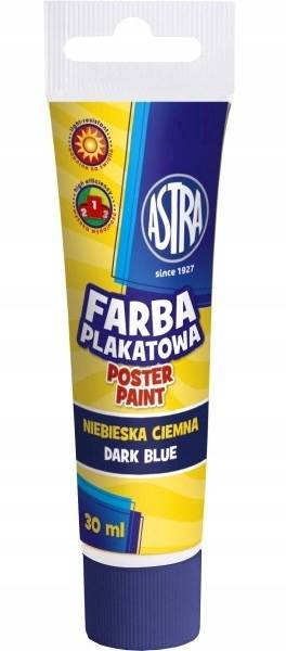 Farby Plakatowe Tuba 30ml niebieska ciemna ASTRA