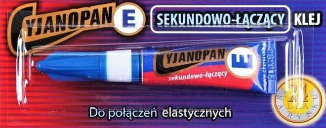 Klej błyskawiczny do połączeń elastycznych CYJANOPAN E