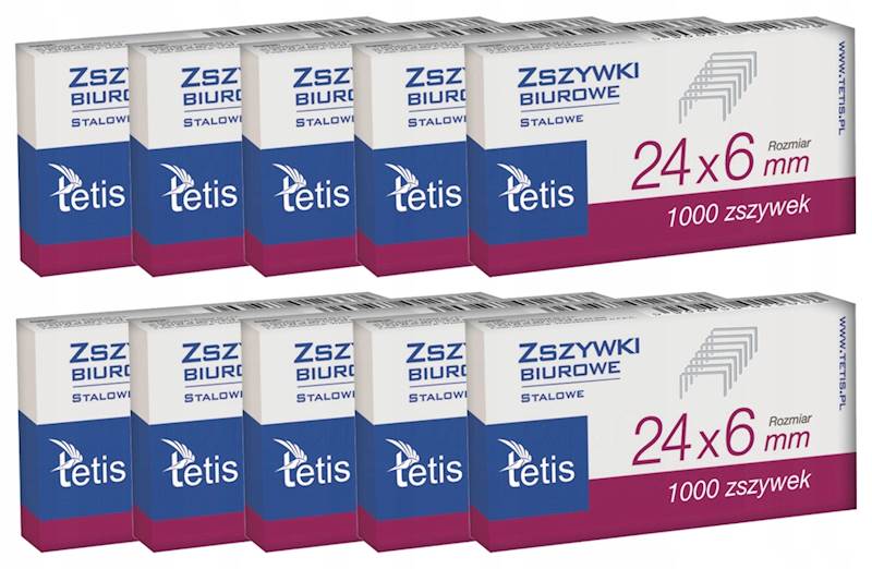 Zszywki 24/6 1000 szt TETIS