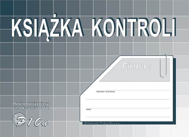 Druk Książka kontroli A5 P10u