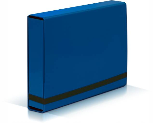 Teczka z gumką A4 50mm niebieska VAUPE Caribic Box