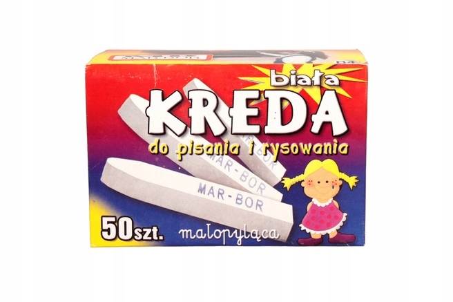 Kreda szkolna biała B4 50szt