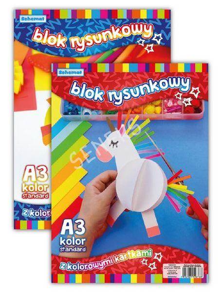 Blok Rysunkowy kolorowy A3 20k SCHEMAT