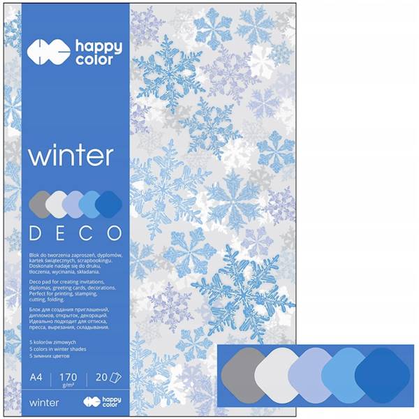 Blok dekoracyjny Winter A4 20k HAPPY COLOR