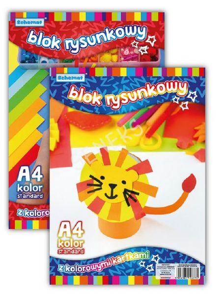 Blok Rysunkowy kolorowy A4 20k SCHEMAT