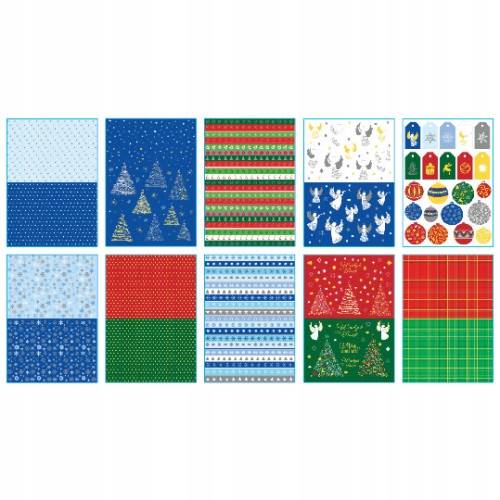 Blok dekoracyjny z motywami Christmas A4 10k HAPPY COLOR