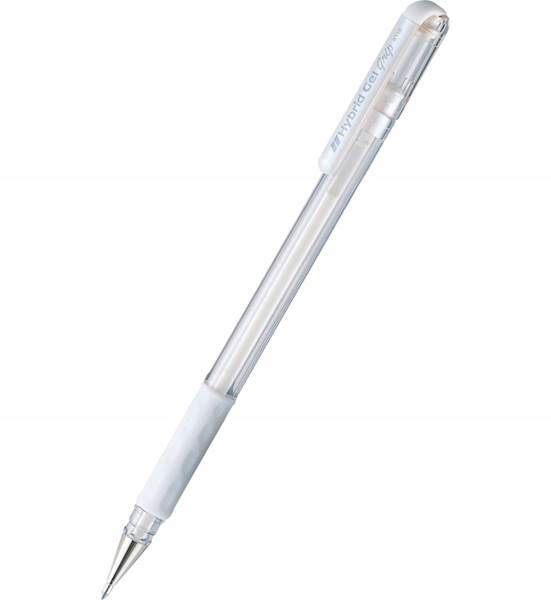 Długopis żelowy PENEL Hybrid K118 biały 0,8mm