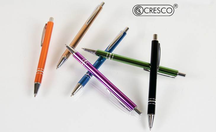Długopis CRESCO Carlos 1mm niebieski - Pod Nadruk