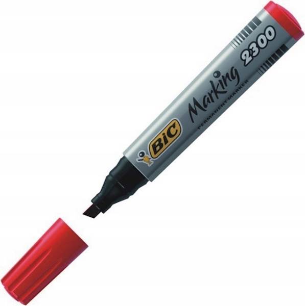 Marker Permanentny czerwony ścięty BIC Marking 2300