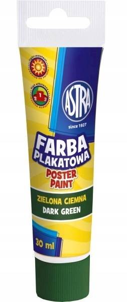 Farby Plakatowe Tuba 30 ml zielona ciemna ASTRA