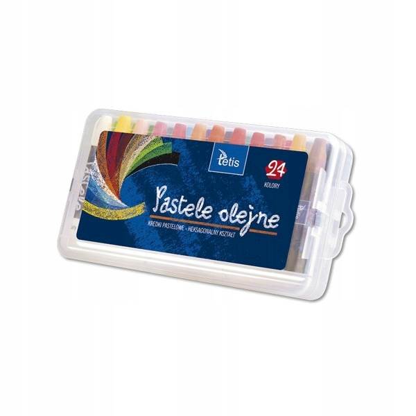 Kredki Pastele Olejne 24 kolory kaseta TETIS