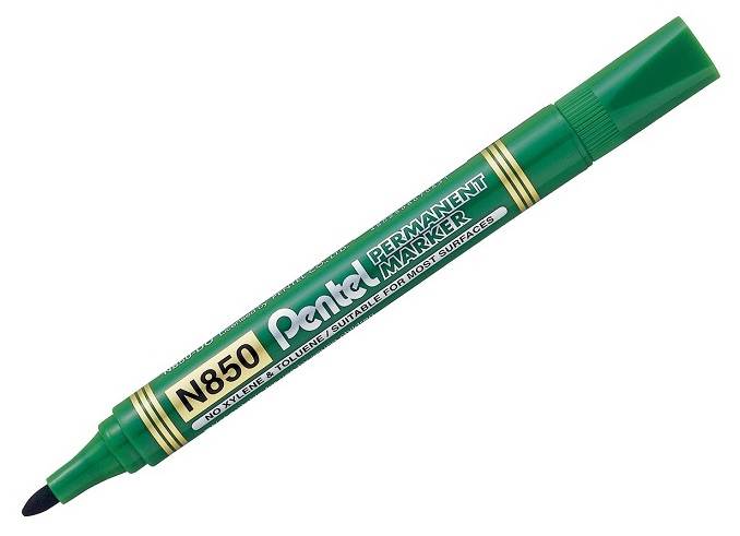 Marker Permanentny zielony okrągły PENTEL N850