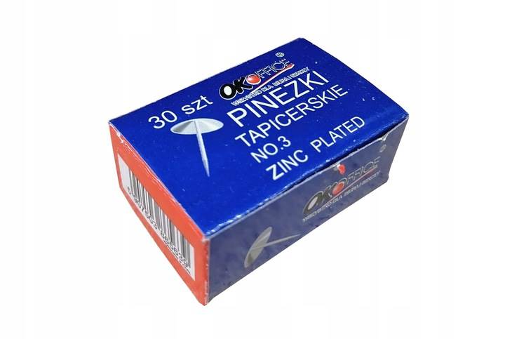 Pinezki metalowe tapicerskie 30 sztuk OK-OFFICE