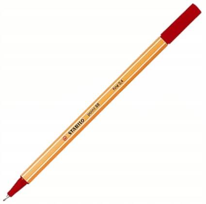 Cienkopis 0,4mm czerwony STABILO Point 88