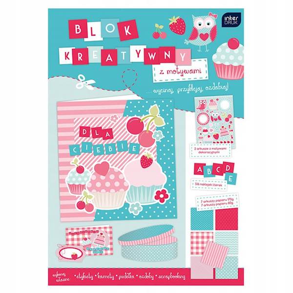 Blok Dekoracyjny Kreatywny z motywami Pastel A4 16k INTERDRUK