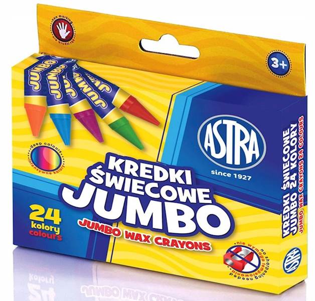Kredki Świecowe Jumbo 24 kolory ASTRA