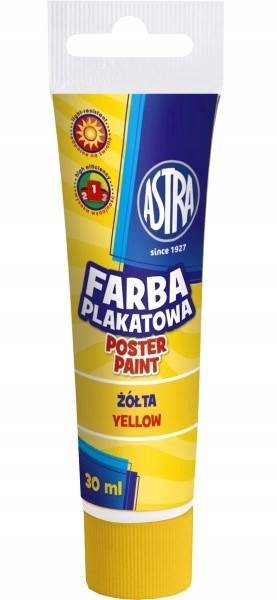 Farby Plakatowe Tuba 30ml żółta ASTRA