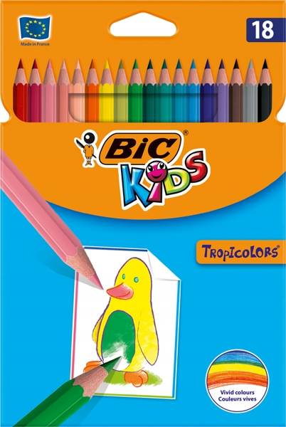 Kredki Ołówkowe 18 kolorów BIC Tropicolor