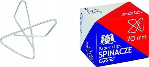 Spinacz Biurowy Krzyżowy 70mm 12szt