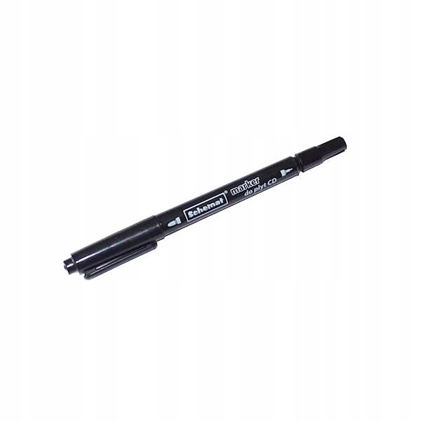 Marker Permanentny do CD/DVD czarny SCHEMAT Duo