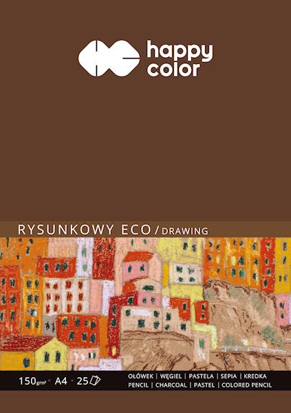 BLOK HAPPY RYSUNKOWY  brąz ECO   A4 150g 7798
