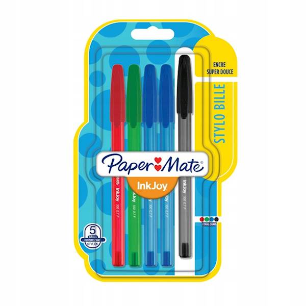 Długopis PAPER MATE InkJoy 100 mix kolorów zestaw 5szt