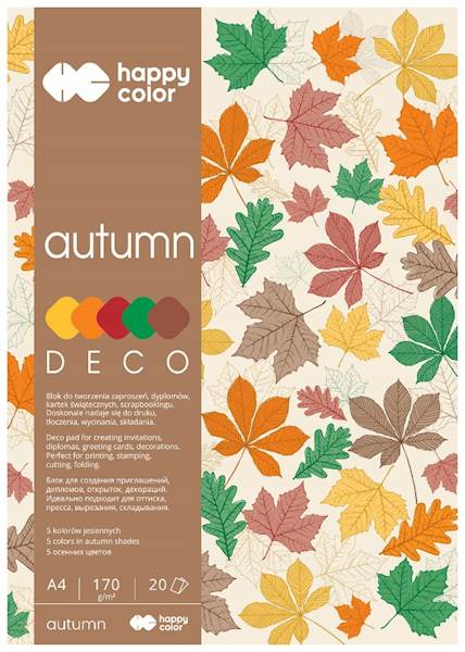 Blok Dekoracyjny Autumn A4 20k 170g HAPPY COLOR