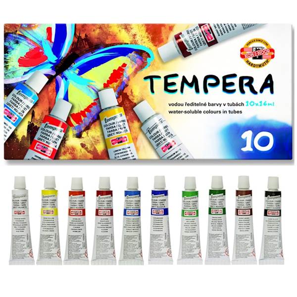 Farby Tempery 10 kolorów 16ml KOH-I-NOOR
