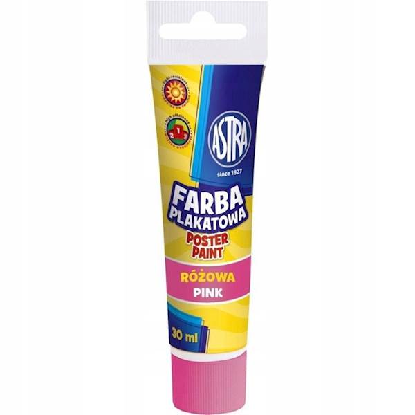 Farby Plakatowe Tuba 30 ml różowa ASTRA