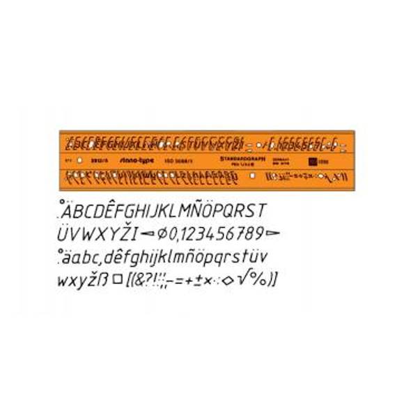 Szablon Cyfrowo-Literowy Pochyły 7.0mm LENIAR